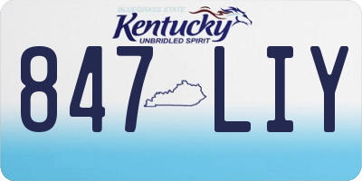 KY license plate 847LIY