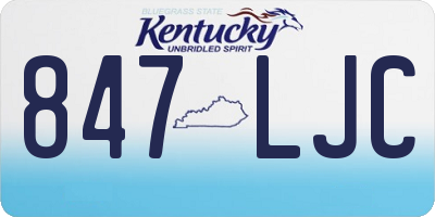 KY license plate 847LJC