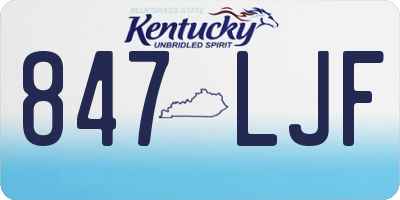 KY license plate 847LJF