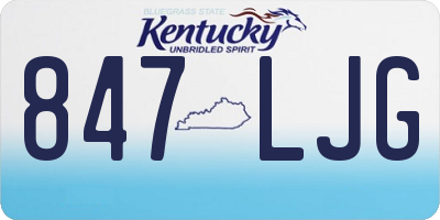 KY license plate 847LJG