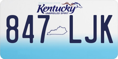 KY license plate 847LJK