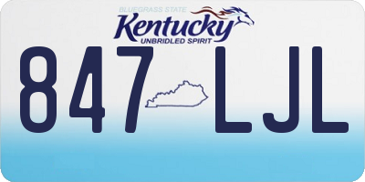 KY license plate 847LJL