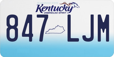 KY license plate 847LJM