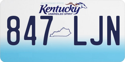 KY license plate 847LJN