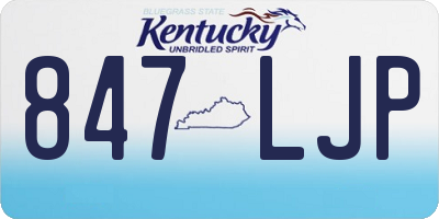 KY license plate 847LJP