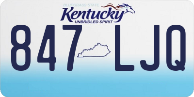 KY license plate 847LJQ