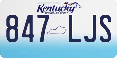 KY license plate 847LJS