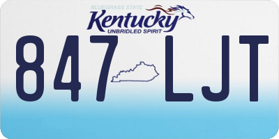 KY license plate 847LJT