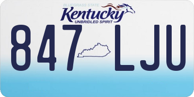 KY license plate 847LJU