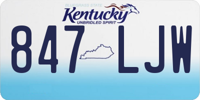 KY license plate 847LJW