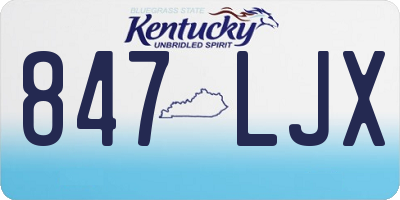 KY license plate 847LJX