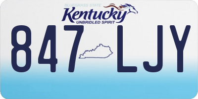 KY license plate 847LJY