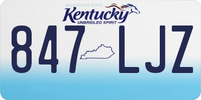 KY license plate 847LJZ