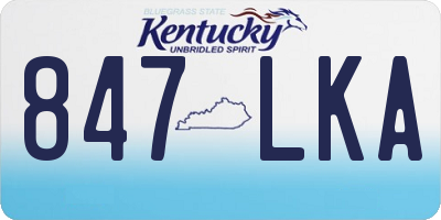 KY license plate 847LKA