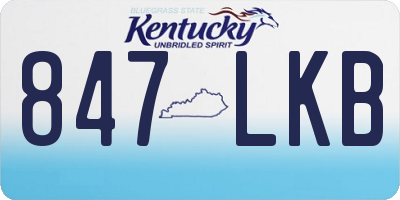 KY license plate 847LKB