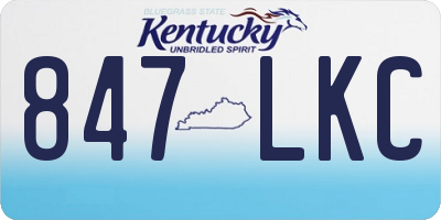 KY license plate 847LKC
