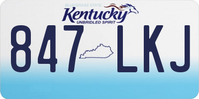 KY license plate 847LKJ