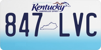 KY license plate 847LVC