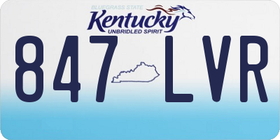 KY license plate 847LVR