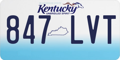 KY license plate 847LVT