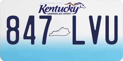 KY license plate 847LVU
