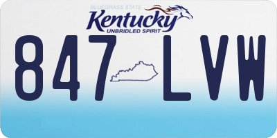 KY license plate 847LVW