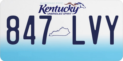 KY license plate 847LVY