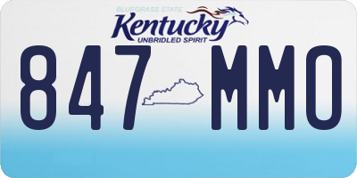 KY license plate 847MMO