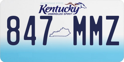 KY license plate 847MMZ