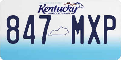 KY license plate 847MXP