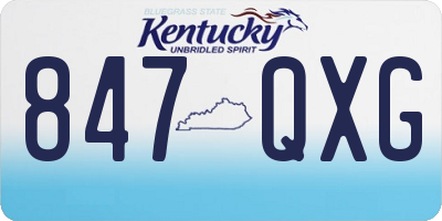 KY license plate 847QXG