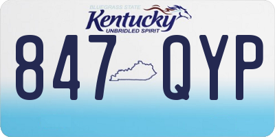 KY license plate 847QYP