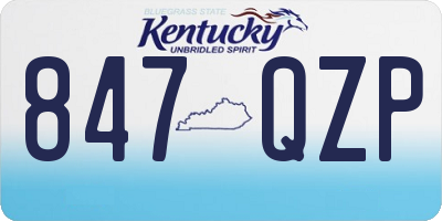 KY license plate 847QZP