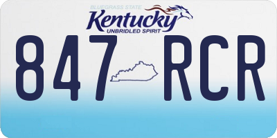 KY license plate 847RCR