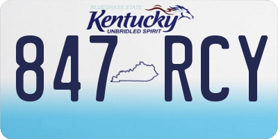 KY license plate 847RCY