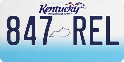 KY license plate 847REL