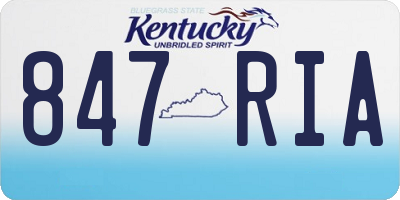 KY license plate 847RIA