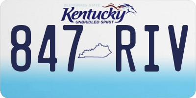 KY license plate 847RIV