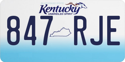 KY license plate 847RJE