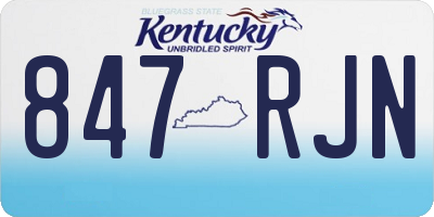 KY license plate 847RJN