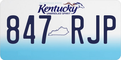 KY license plate 847RJP