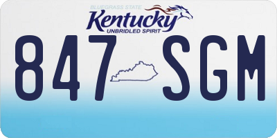 KY license plate 847SGM
