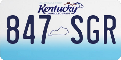 KY license plate 847SGR