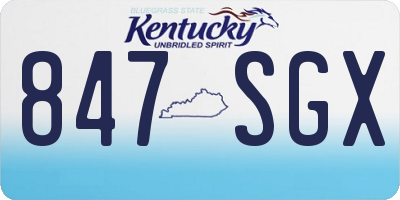 KY license plate 847SGX