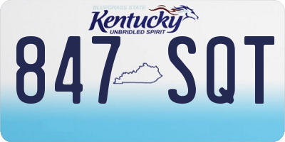 KY license plate 847SQT