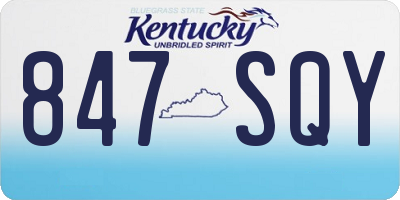 KY license plate 847SQY