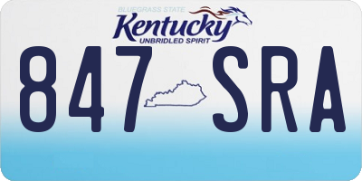 KY license plate 847SRA