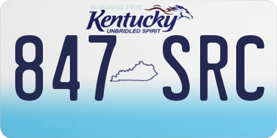 KY license plate 847SRC