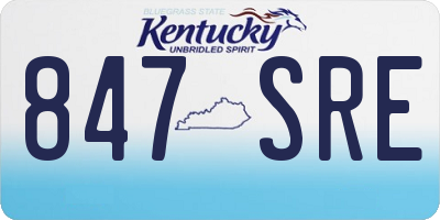 KY license plate 847SRE