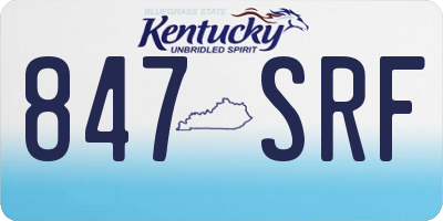 KY license plate 847SRF